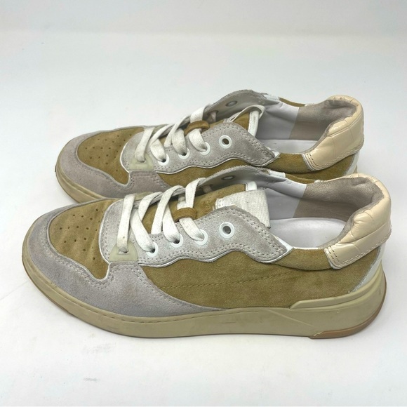 Veronica Beard “Toma” Platform Shoes – Leather & Suede – Gray/Cream/Tan - Picture 1 of 9